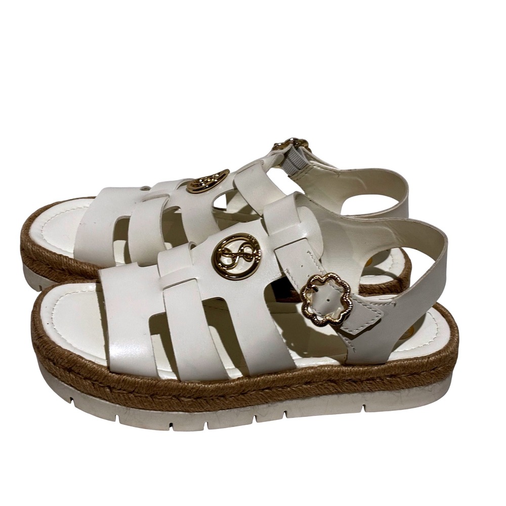 Sam & Libby  White Espadrille Platform Fisherman Sandals Women US 7 boho‎ travel